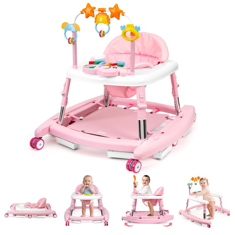 5-in-1 Convertible Baby Walker and Rocker with Music Box