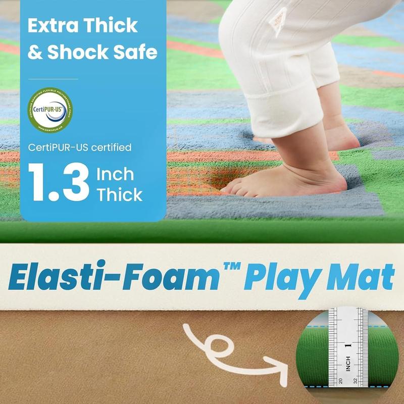 1.3" Thick Plush Baby Play Mat