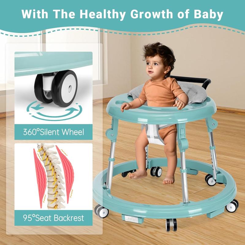 Baby Walker Foldable with 9 Adjustable Heights