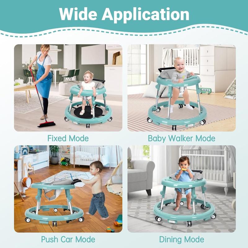Baby Walker Foldable with 9 Adjustable Heights
