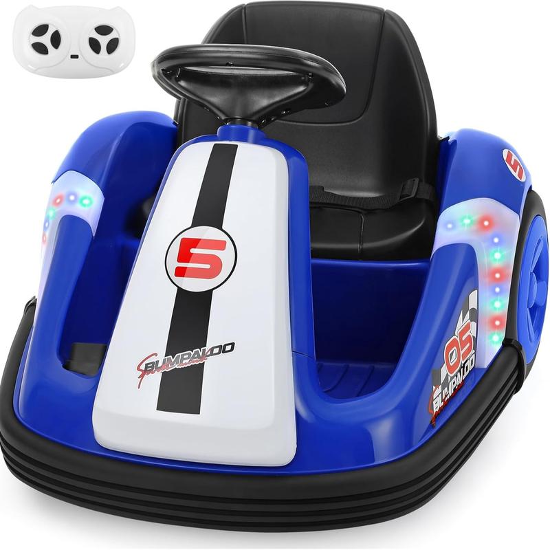 Baby Bumping Toy Car with DIY Stickers,360 Degree-Spin, Music, Bluetooth,LED Lights