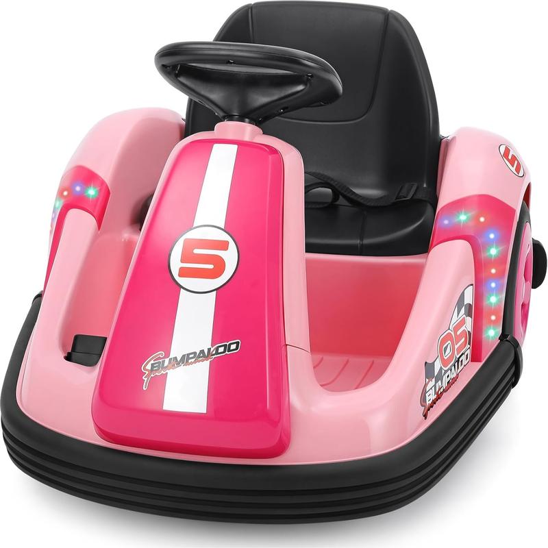 Baby Bumping Toy Car with DIY Stickers,360 Degree-Spin, Music, Bluetooth,LED Lights