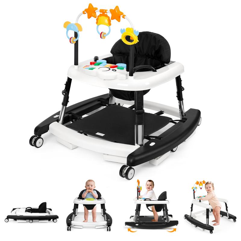 5-in-1 Convertible Baby Walker and Rocker with Music Box