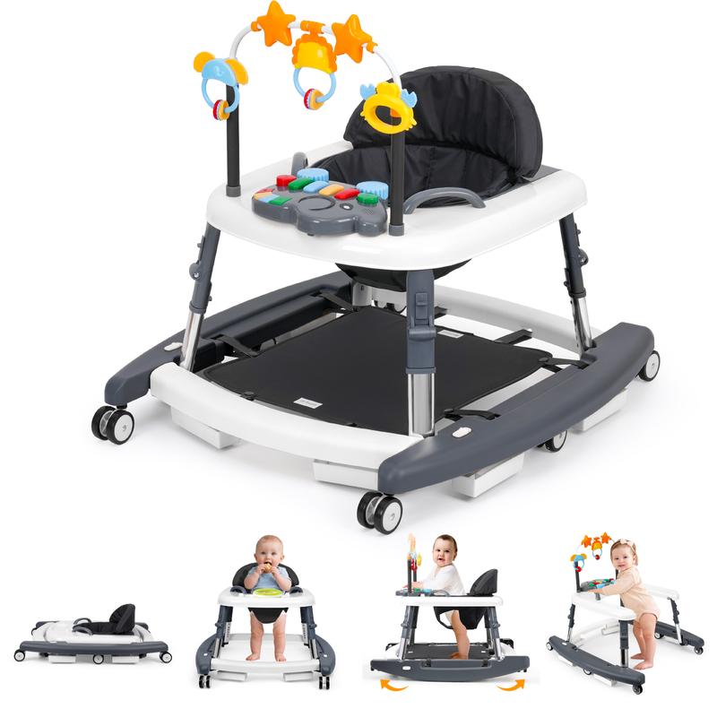 5-in-1 Convertible Baby Walker and Rocker with Music Box
